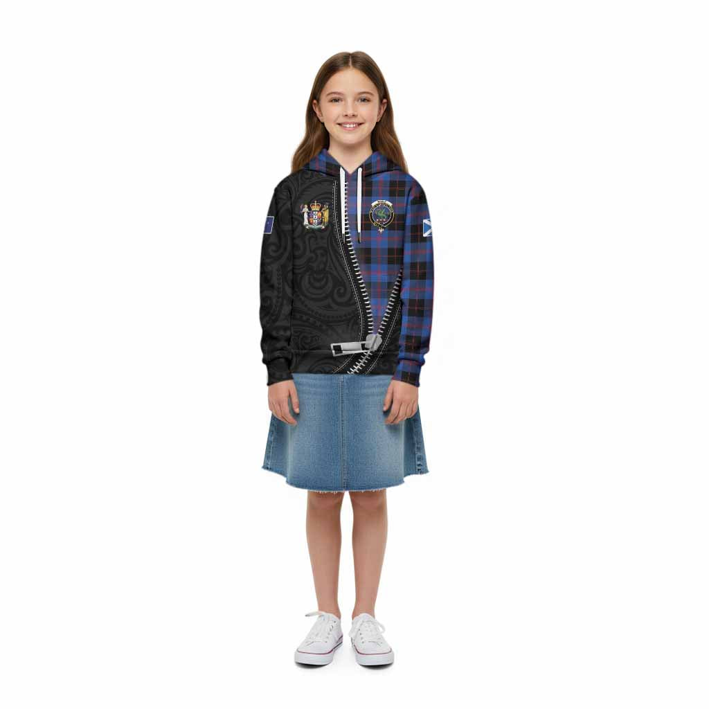 Maule Tartan Kid Hoodie New Zealand Pattern Unique Zipper Stylized