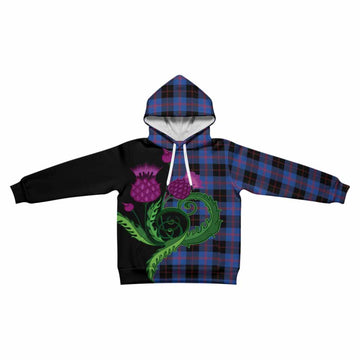 Maule Tartan Kid Hoodie Traditional Scottish Thistle