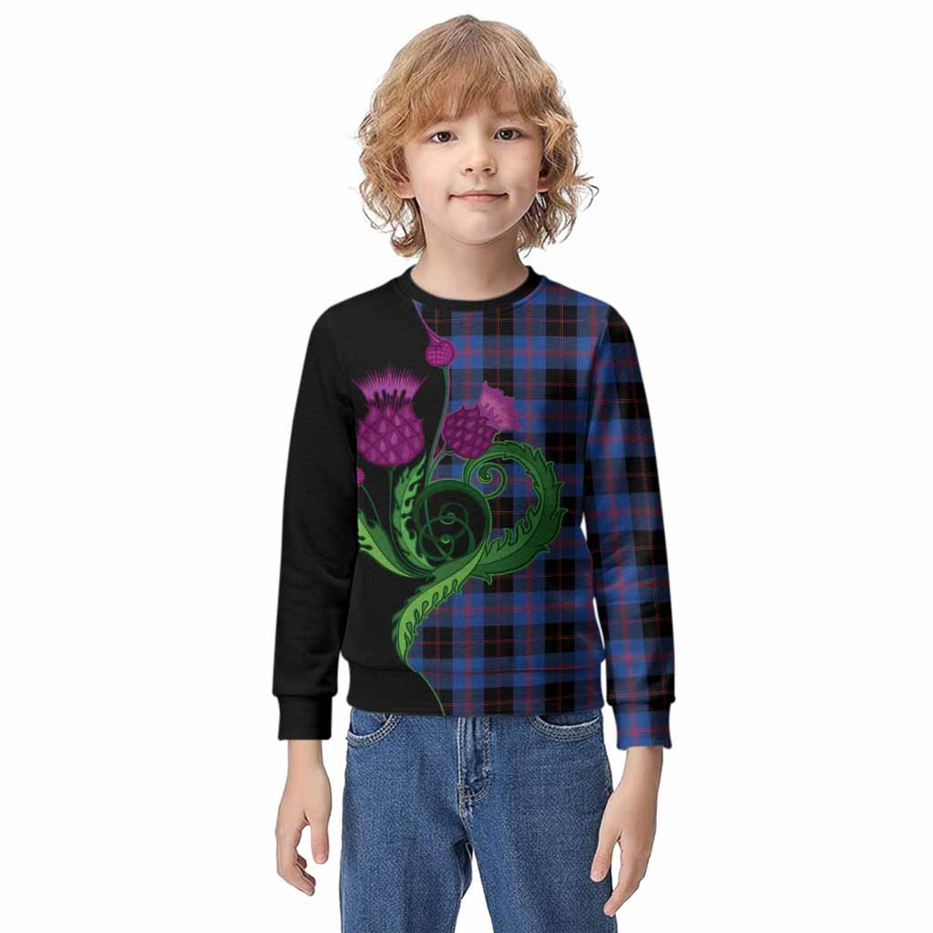 Maule Tartan Kid Knitted Sweatshirt Traditional Scottish Thistle