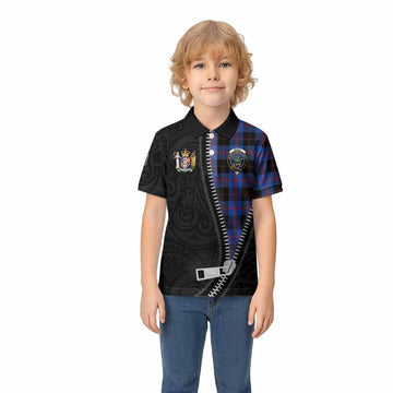 Maule Tartan Kid Polo Shirt New Zealand Pattern Unique Zipper Stylized