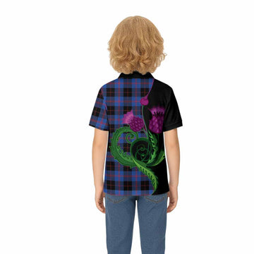 Maule Tartan Kid Polo Shirt Traditional Scottish Thistle