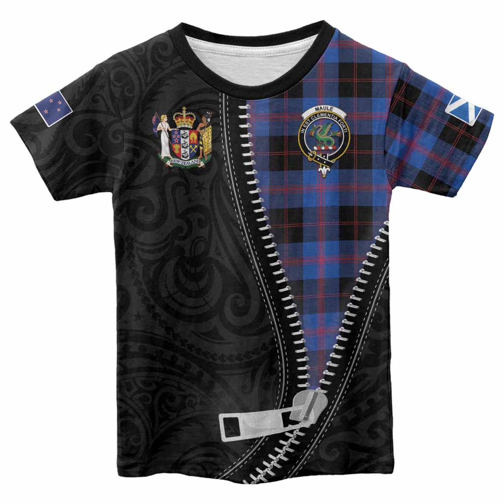 Maule Tartan Kid T-shirt New Zealand Pattern Unique Zipper Stylized