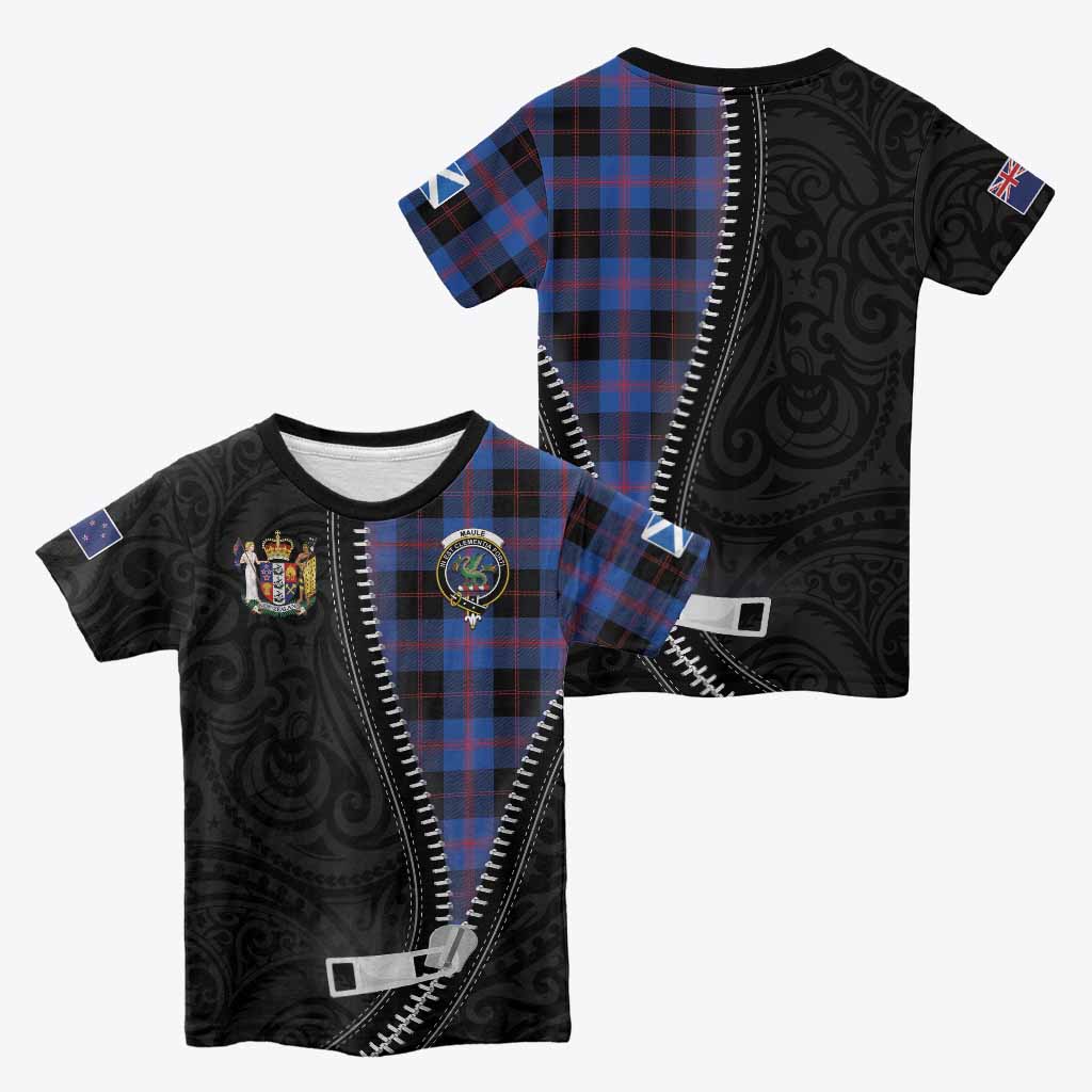 Maule Tartan Kid T-shirt New Zealand Pattern Unique Zipper Stylized