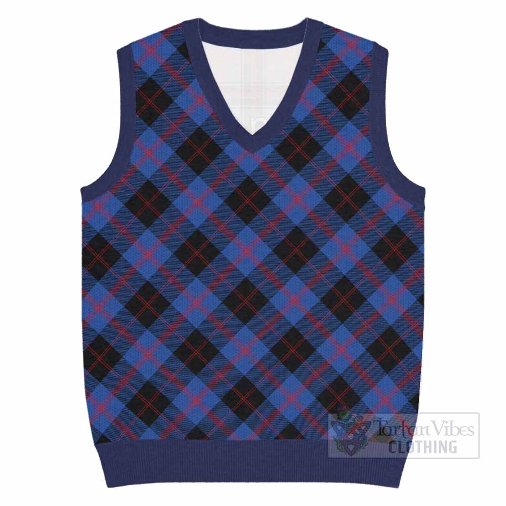 Maule Tartan  Knitted V-Neck Vest Cross Style