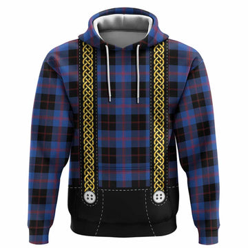 Maule Tartan Lederhosen Costume Hoodie Scotland Celtic Knot Motif