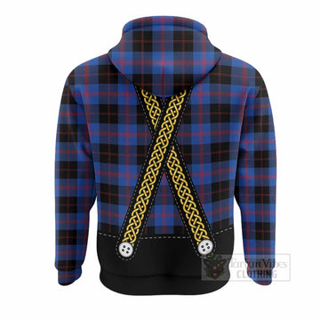 Maule Tartan Lederhosen Costume Hoodie Scotland Celtic Knot Motif