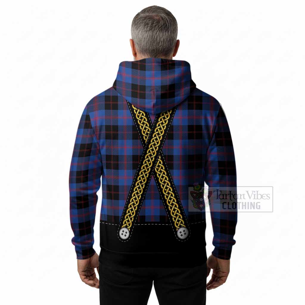 Maule Tartan Lederhosen Costume Hoodie Scotland Celtic Knot Motif