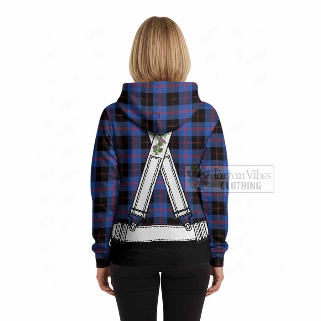 Maule Tartan Lederhosen Costume Hoodie Scotland Thistle Floral