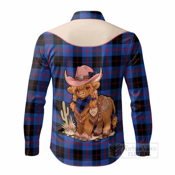 Maule Tartan Long Sleeve Button Shirts Wee Coo Cowgirl Cute Style