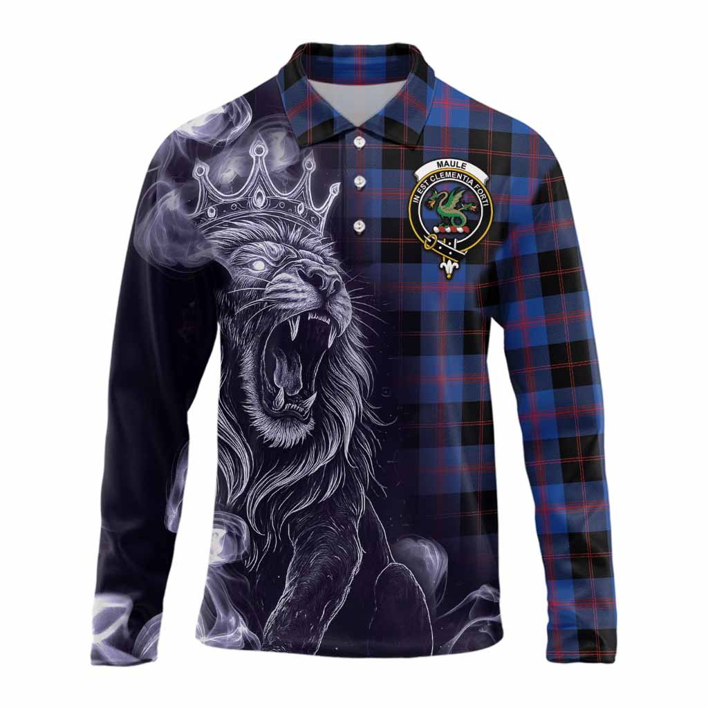 Maule Tartan Long Sleeve Polo Shirt Roaring Lion Heritage