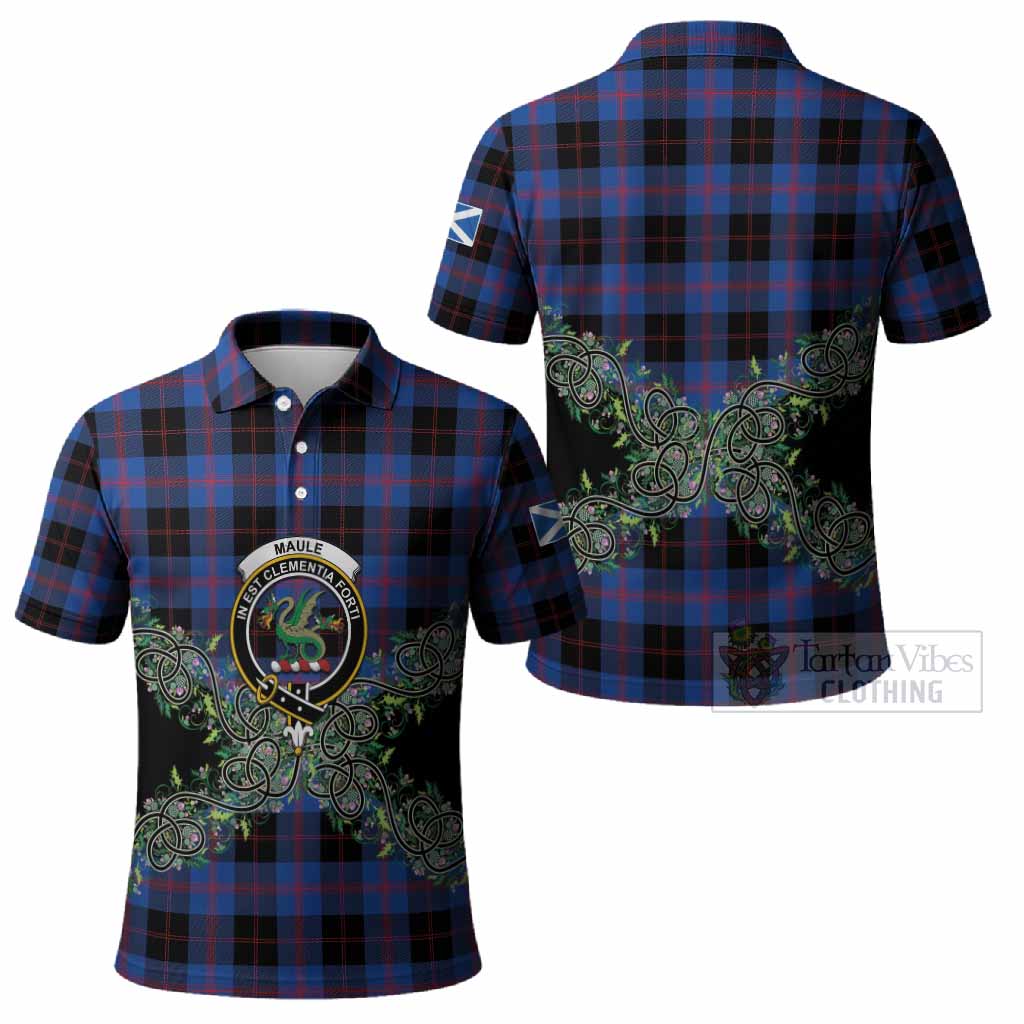 Maule Tartan Polo Shirt Thistle Scottish Spirit
