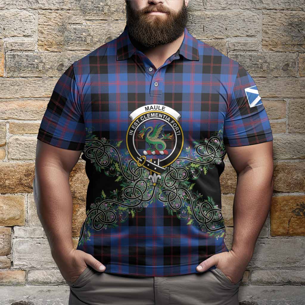 Maule Tartan Polo Shirt Thistle Scottish Spirit