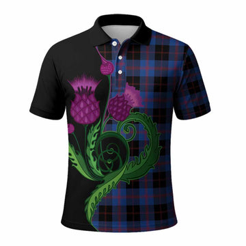 Maule Tartan Polo Shirt Traditional Scottish Thistle