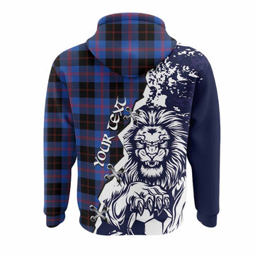 Maule Tartan Scottish Hoodie Angry Lion With Soccer Ball Style