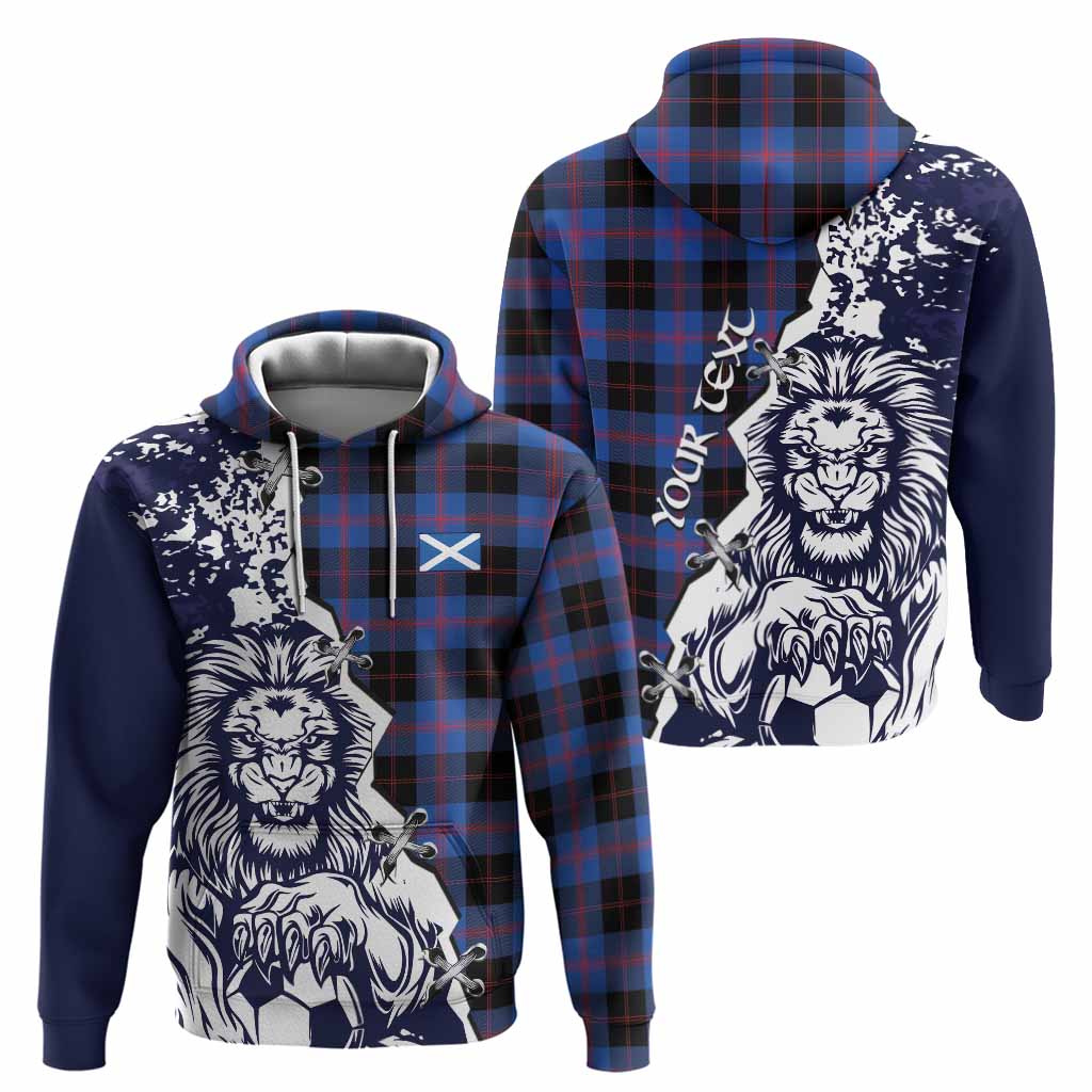 Maule Tartan Scottish Hoodie Angry Lion With Soccer Ball Style