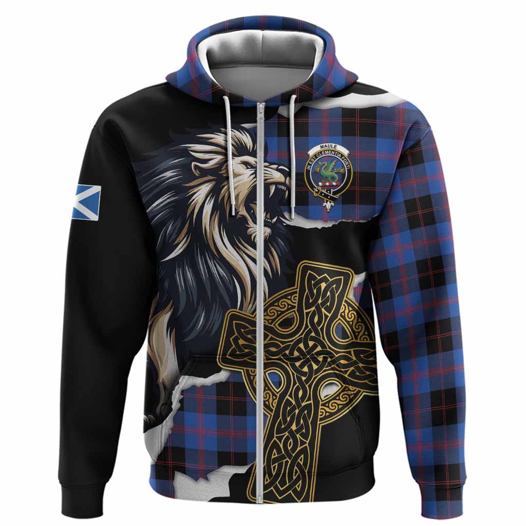 Maule Tartan Scottish Hoodie Lion Celtic Heritage