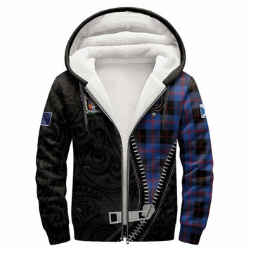 Maule Tartan Sherpa Hoodie New Zealand Pattern Unique Zipper Stylized