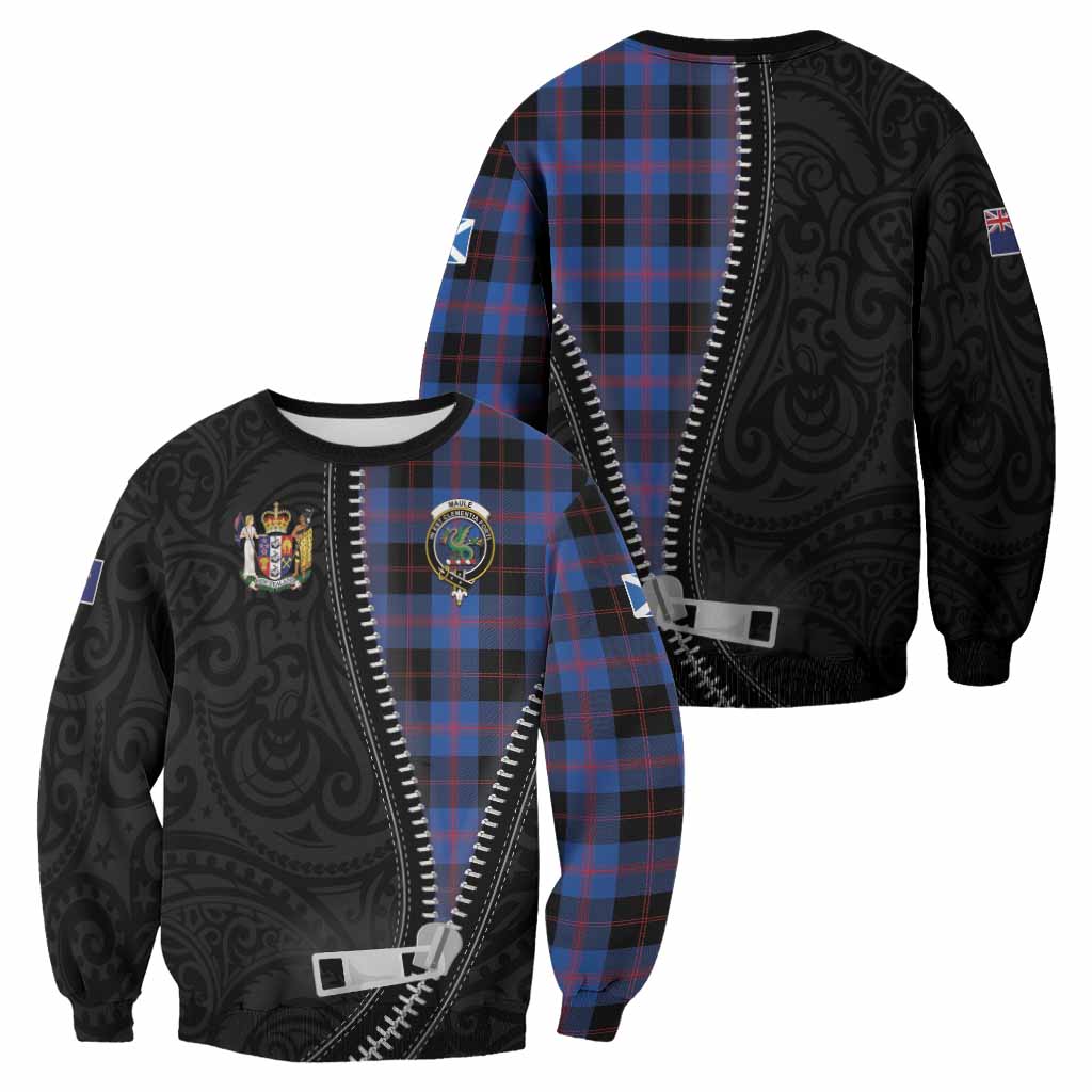 Maule Tartan Sweatshirt New Zealand Pattern Unique Zipper Stylized