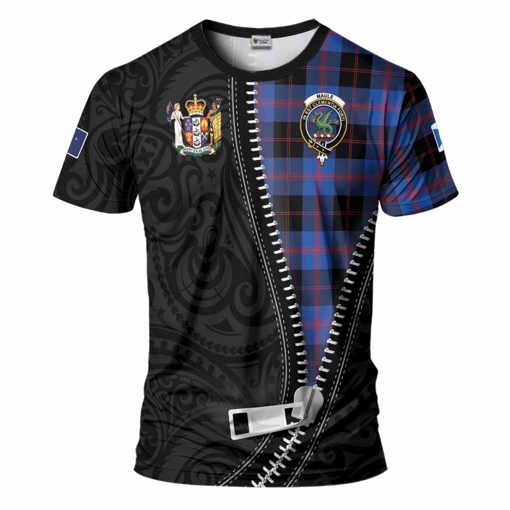 Maule Tartan T-Shirt New Zealand Pattern Unique Zipper Stylized
