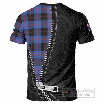 Maule Tartan T-Shirt New Zealand Pattern Unique Zipper Stylized