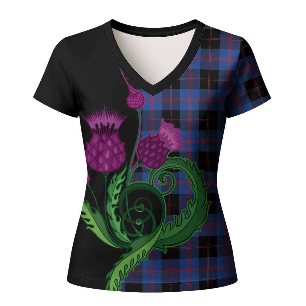 Maule Tartan Women T shirt Traditional Scottish Thistle