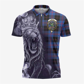 Maule Tartan Zipper Polo Shirt Roaring Lion Heritage