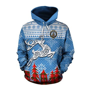 Maxtone Clan Christmas Cotton Hoodie Celtic Reindeer Style Pullover Hoodie XS - Tartan Vibes Clothing