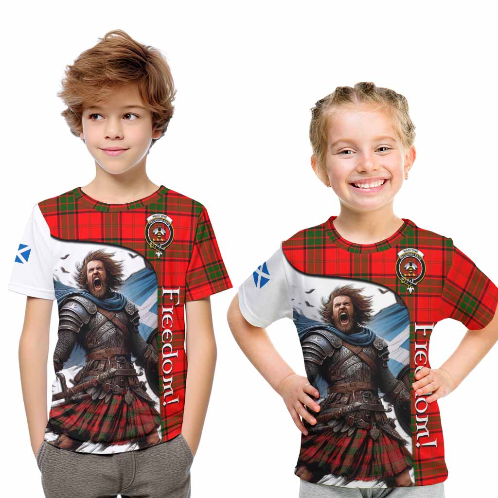 Tartan Vibes Clothing Maxtone Crest Tartan Kid T-Shirt Inspired by the Freedom of Scottish Warrior