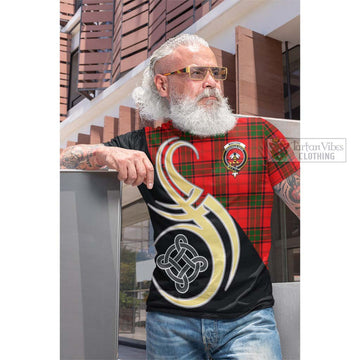 Maxtone Tartan Cotton T-shirt with Family Crest and Celtic Symbol Style Men's Shirt - Tartan Vibes Clothing