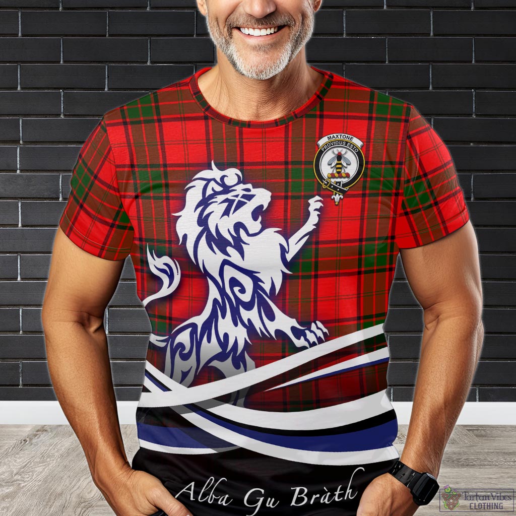 Maxtone Tartan T-Shirt with Alba Gu Brath Regal Lion Emblem Kid's Shirt - Tartan Vibes Clothing