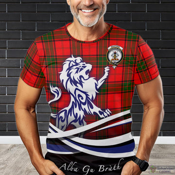 Maxtone Tartan T-Shirt with Alba Gu Brath Regal Lion Emblem Kid's Shirt - Tartan Vibes Clothing