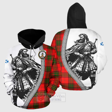 Maxtone Tartan Clan Crest Hoodie with Highlander Warrior Celtic Style Zip Hoodie - Tartan Vibes Clothing