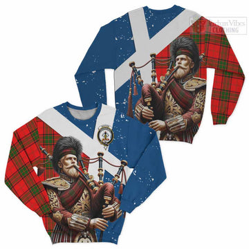 Maxtone Tartan Sweatshirt with Family Crest Scottish Bagpiper Vibes Unisex - Tartan Vibes Clothing