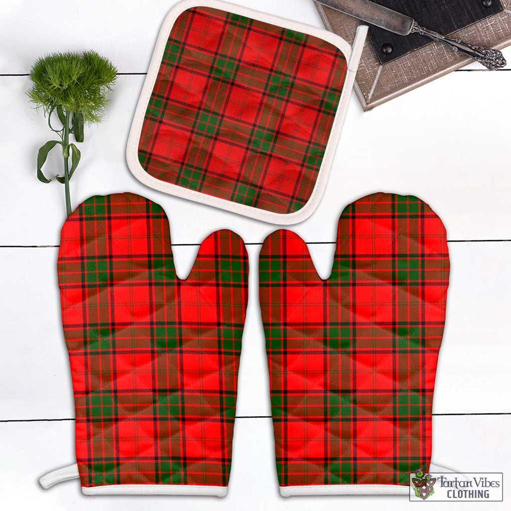 Maxtone Tartan Combo Oven Mitt & Pot-Holder Combo 2 Oven Mitt & 1 Pot-Holder Black - Tartan Vibes Clothing