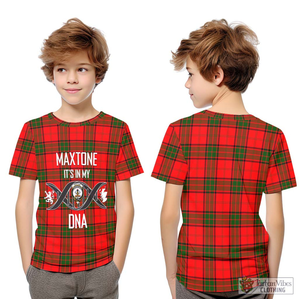 Maxtone Tartan Kid T-Shirt with Family Crest DNA In Me Style Youth XL Size14 - Tartan Vibes Clothing