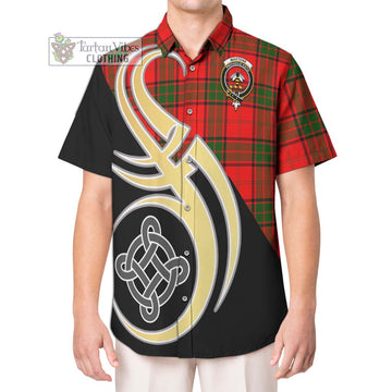 Maxtone Tartan Hawaiian Shirt with Family Crest and Celtic Symbol Style Kid - Tartan Vibes Clothing
