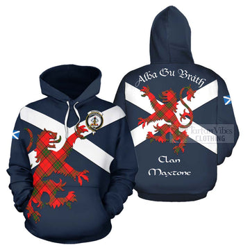 Maxtone Tartan Lion Rampant Hoodie Proudly Display Your Heritage with Alba Gu Brath and Clan Name Zip Hoodie - Tartan Vibes Clothing