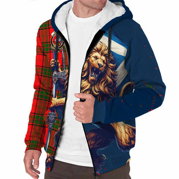 Maxtone Tartan Family Crest Sherpa Hoodie with Scottish Majestic Lion Unisex S - Tartan Vibes Clothing