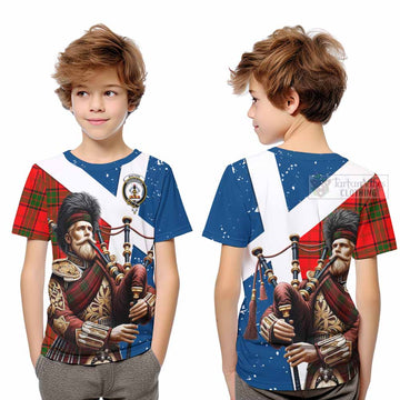 Maxtone Tartan Kid T-Shirt with Family Crest Scottish Bagpiper Vibes Youth XL Size14 - Tartan Vibes Clothing