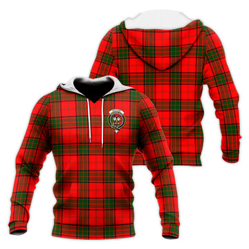 Maxtone Tartan Knitted Hoodie with Family Crest