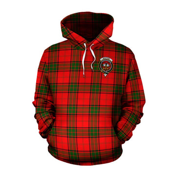 Maxtone Tartan Cotton Hoodie with Family Crest and Bearded Skull Holding Bottles of Whiskey Pullover Hoodie XS - Tartan Vibes Clothing