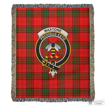 Maxtone Tartan Woven Blanket with Family Crest