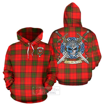 Maxtone Tartan Hoodie with Family Crest Celtic Skull Style Zip Hoodie - Tartan Vibes Clothing