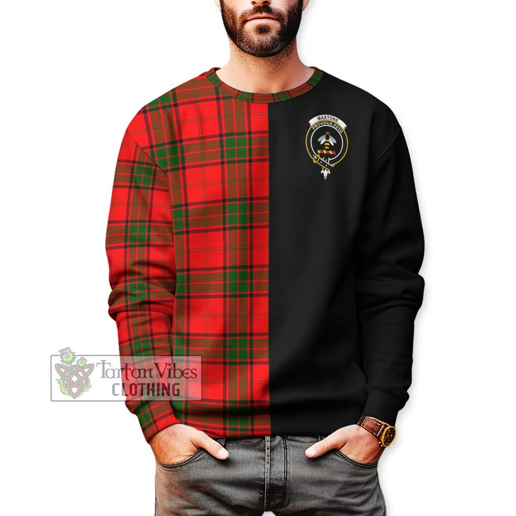 Maxtone Tartan Sweatshirt with Family Crest and Half Of Me Style Unisex - Tartan Vibes Clothing