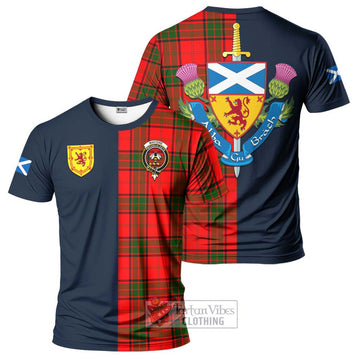 Maxtone Tartan T-Shirt Alba with Scottish Lion Royal Arm Half Style Kid's Shirt - Tartan Vibes Clothing