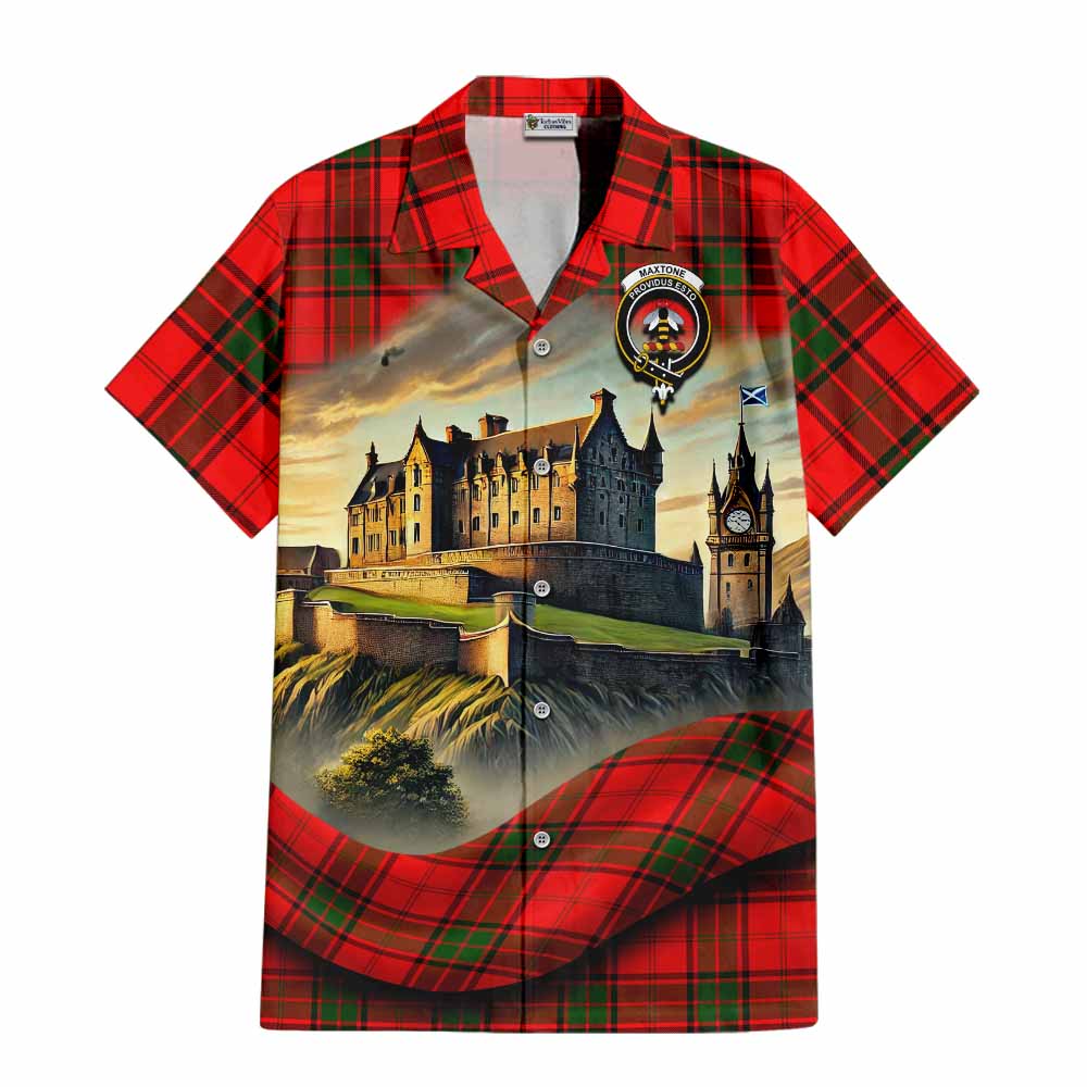 Maxtone Tartan Family Crest Hawaiian Shirt with Scottish Ancient Castle Style Kid - Tartan Vibes Clothing
