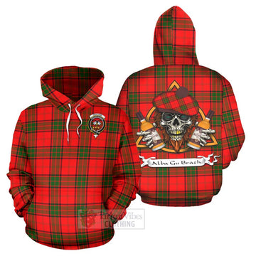 Maxtone Tartan Hoodie with Family Crest and Bearded Skull Holding Bottles of Whiskey Zip Hoodie - Tartan Vibes Clothing