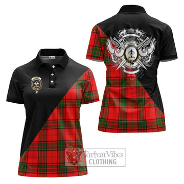 Maxtone Tartan Women's Polo Shirt with Family Crest and Military Logo Style Women - Tartan Vibes Clothing