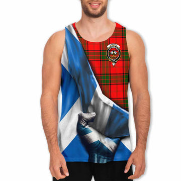 Maxtone Tartan Men's Tank Top with Family Crest Scotland Patriotic Style Men - Tartan Vibes Clothing