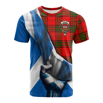 Maxtone Tartan Cotton T-shirt with Family Crest Scotland Patriotic Style Kid's Shirt - Tartan Vibes Clothing